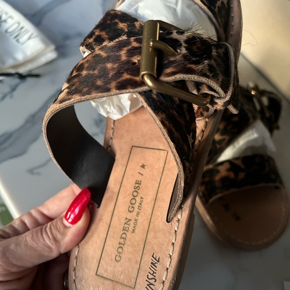 Golden Goose Margaret flat sandals in leopard-print pony skin - Picture 5 of 13
